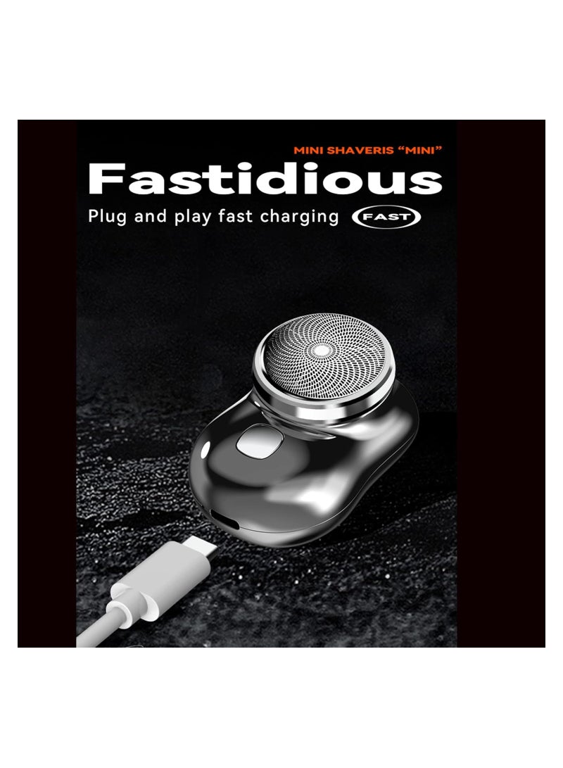 ELTERAZONE Electric Razor for Men, Newest Mini-Shave Portable Electric Shaver, Pocket Size Portable Shaver Wet and Dry Mens Razor USB Shaver Charging Easy One-Button Use Suitable for Home,Car,Travel - Image 4