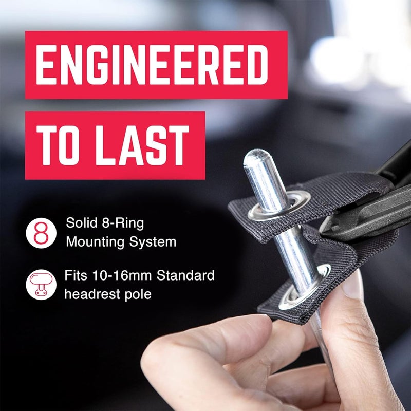 GPCA Universal Grab Handle for Jeep Wrangler(1997-2023), UTVs, ATV, Boats and More, Foldable Roll Bar Grab Handle & Headrest Hand Grip Combo Pack (2+2pack, Black) - Image 4