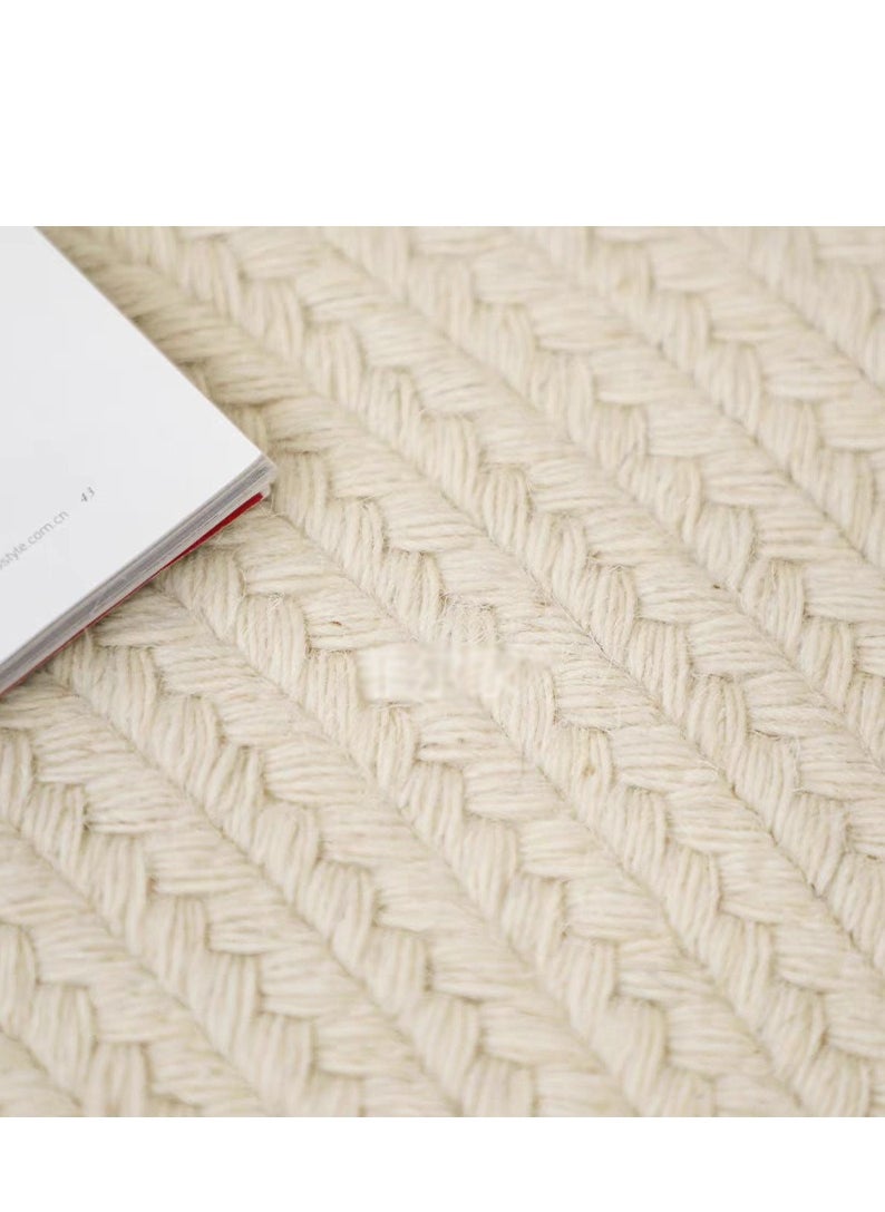 LINGWEI Round Area Rug Carpet For Bedroom Cotton Febric Floor Mat For Living Room Bedroom Carpet Nurseri Rug Carpet For Indoor Outdoor  - Image 4