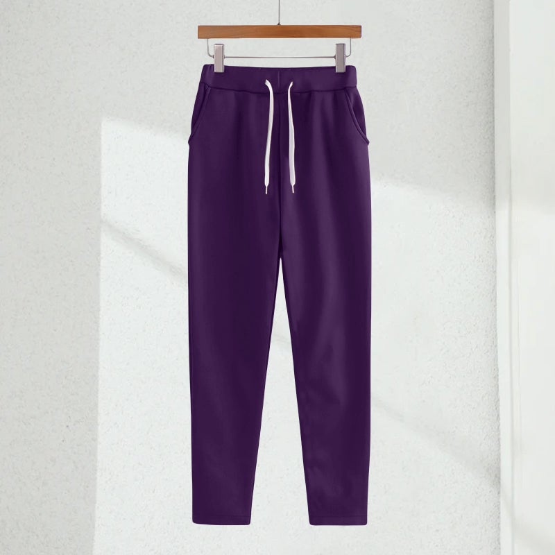 Autumn casual ladies pants Dark purple 