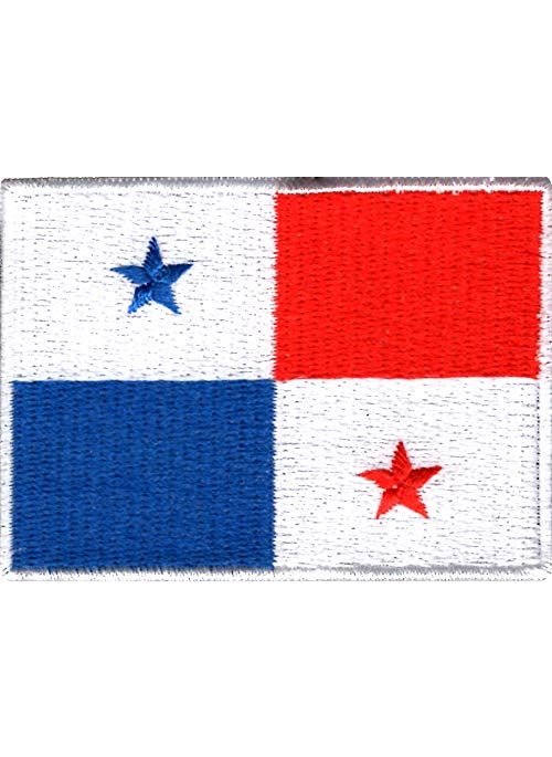 Artist Unknown - Panama Flag Applique Embroidered Sweing Patch Suitable for Jackets, Bags, T-Shirts, Jeans, Pants, Outdoor Clothing ; Size: 7cm x 5cm ; Imported from Malaysia (1 Piece). - Image 1