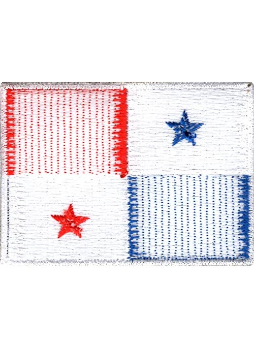 Artist Unknown - Panama Flag Applique Embroidered Sweing Patch Suitable for Jackets, Bags, T-Shirts, Jeans, Pants, Outdoor Clothing ; Size: 7cm x 5cm ; Imported from Malaysia (1 Piece). - Image 1
