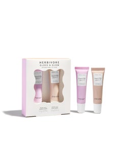 HERBIVORE HERBIVORE Gloss  Glow Hydrating Lip Duo  Includes Dream Jelly Strawberry and Coconut Lip Balms  Plantbased Vegan CrueltyFree 