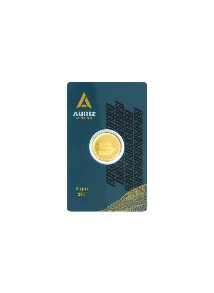 AURIZ MINTING - 4GM PURE GOLD COIN 24KT - AURIZ , RAK GOLD - Image 1