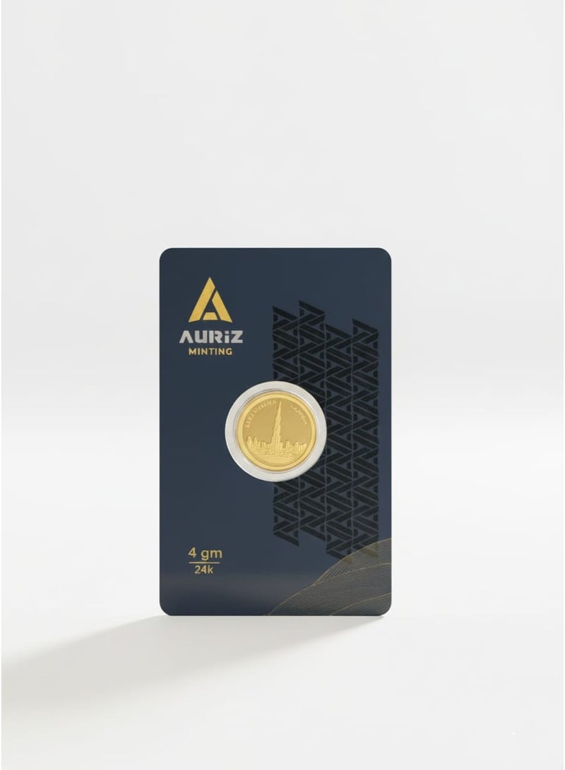 4GM PURE GOLD COIN 24KT - AURIZ , RAK GOLD