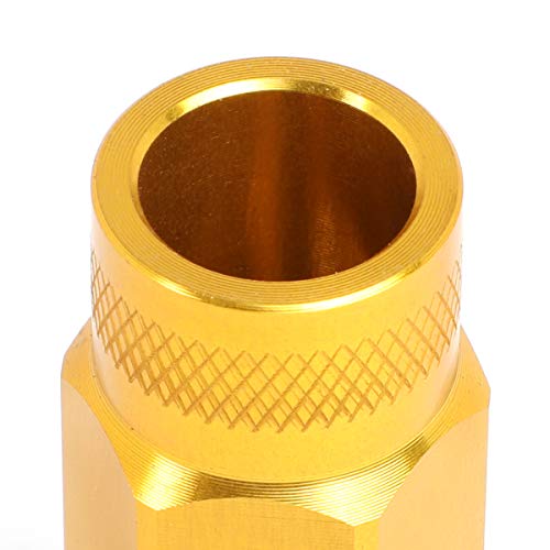 J2 Engineering LN-T7-014-15-GD Gold 7075 Aluminum M12 x 1.5 20Pcs L: 50mm Knurled Top Lug Nut w/Adapter - Image 5