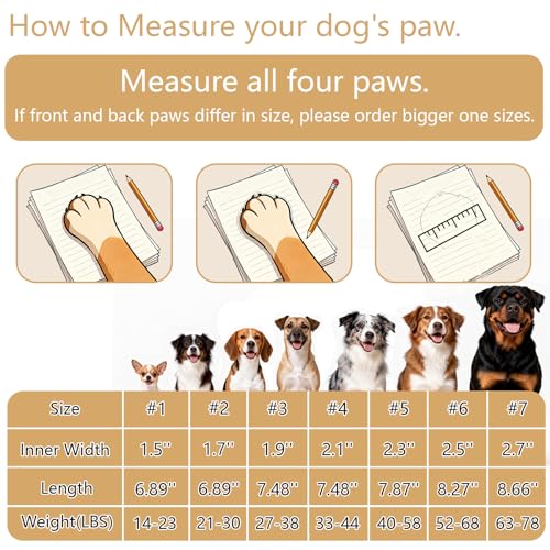 BECEMURU Dog Snow Boots for Winter,Double-Straps Anti-Fall Off Dog Booties Shoes, Non-Slip Paw Protectors for Outdoor Walking Hiking in Snowy or Rainy Day (Black, 2#) - Image 2