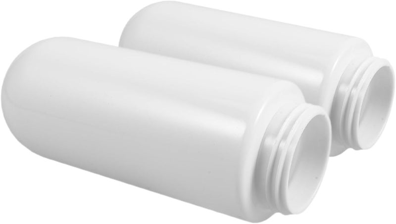 VOSAREA 2pcs Waterproof Acrylic Globe Lamp Shades, 24cm Bullet round Screw-on Light Covers, White Replacement Lamp Shade Covers for Outdoor Landscape Garden Yard Post Lights - Image 1