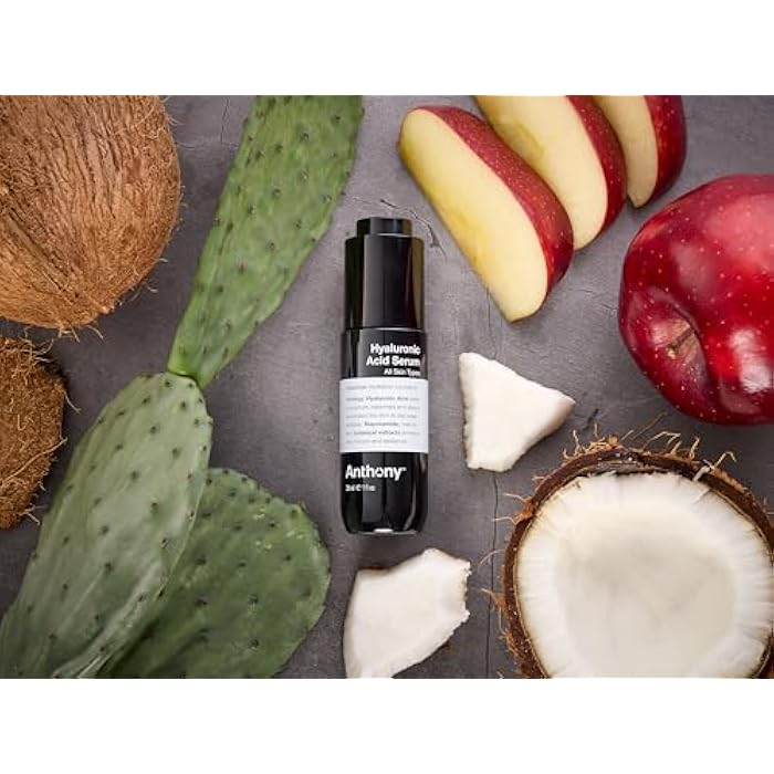 Anthony Hyaluronic Acid Serum – Hydrating Face Serum with Dual Hyaluronic Acid, Coconut Water & Niacinamide – Lightweight, Non-Greasy Formula for All Skin Types – 1 oz - Image 4