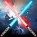 AuntyFey 2 Pack Light Up Saber Light Up Saber for Kids Retractable Light Up Sword Kid SetToy Light Sword for Kids Boy 38 Dual Light Up Sabers for Kids Adults Light Savers Party Toy - Image 3