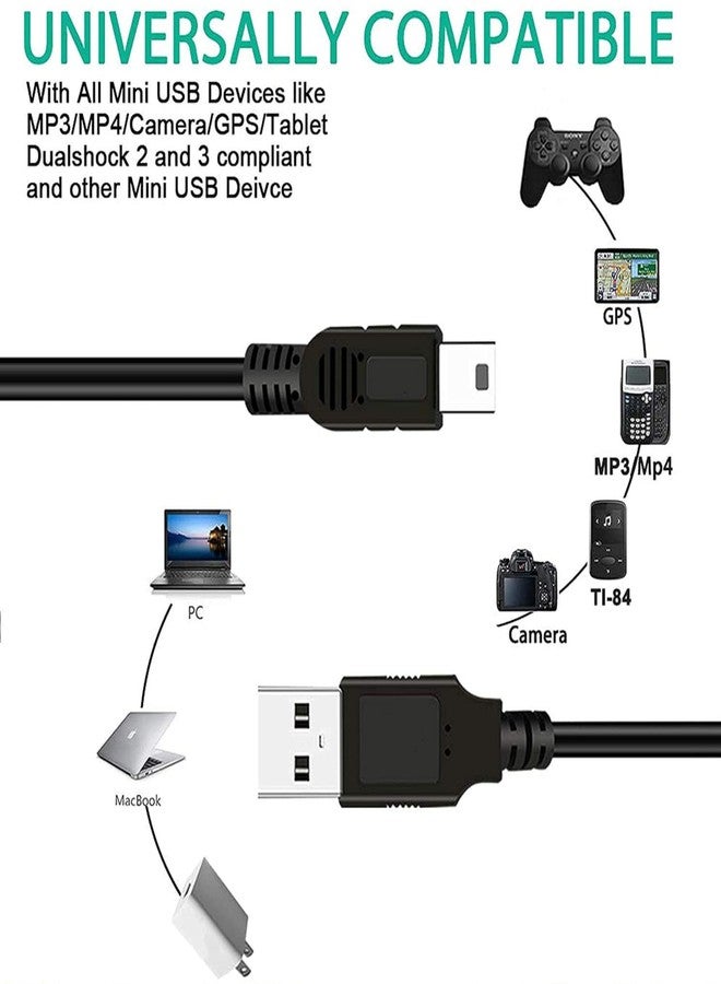 ستوريت كابل ستورايت USB 2.0 من النوع A إلى Mini 5 Pin B بطول 35 سم، أسود - Image 3