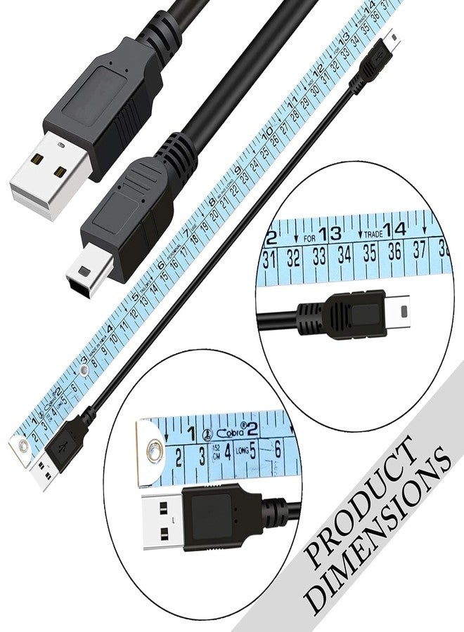 ستوريت كابل ستورايت USB 2.0 من النوع A إلى Mini 5 Pin B بطول 35 سم، أسود - Image 1
