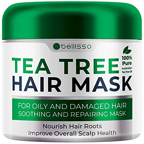 BELLISSO Tea Tree Oil Hair Mask - Deep Conditioner Treatment for All Hair Types - Intense Hydration Care and Protein Moisture Repair for Women and Men. - Image 1