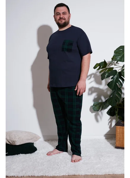 Buratti Cotton Regular Fit Plus Size Pajama Set Men's Pajama Set 6572002B