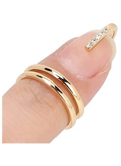 OCTOBER Fingernail Opening Ring, Fashion Fingertip Jewelry Nail Art Ring Ladies Wearing Nail Accessories, Decorative Nail Ring(3050g)  - Image 1