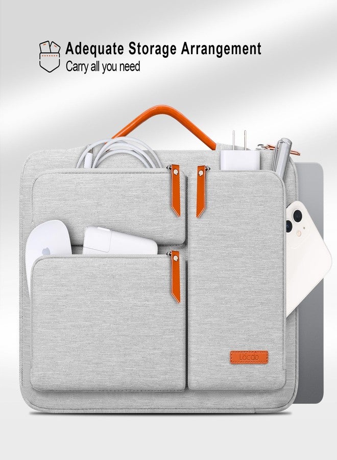 Lacdo 360° Protective 15-16 inch Laptop Sleeve Case for 15-15.6 inch Acer HP Lenovo Dell ASUS Laptop, 16 inch New MacBook Pro M5 Pro/Max A3428 A3429 (2026), A3403 A3186 A2991 A2780 Computer Bag,Gray - Image 4