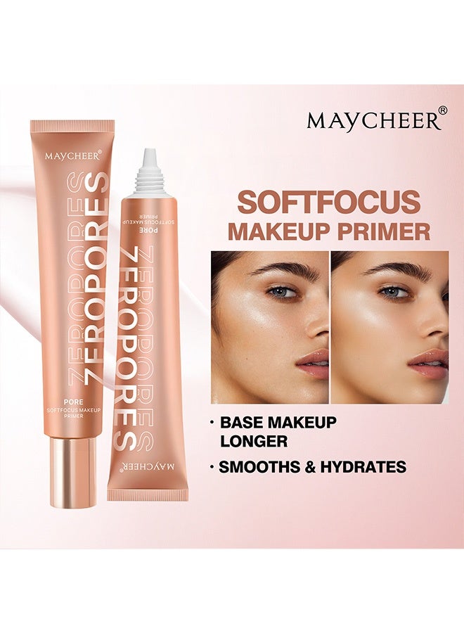MAYCHEER Zero Pores Softfocus Makeup Primer,Brighten Glow Vegan Face Primer – Natural, Moisturizing, Waterproof Base for Poreless, Long-Lasting Wear - Image 3