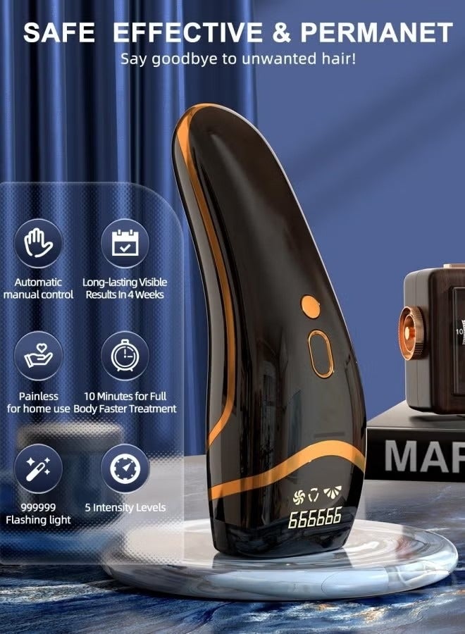 general إزالة الشعر بالليزر الكهربائية الدائمة للنساء والرجال 999999 ومضة جهاز إزالة الشعر في المنزل للوجه والساقين والذراعين وعلاج الجسم بالكامل - Image 3