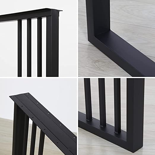 PRAMUKH FASHION PRAMUKH FASHION Metal Furniture Table Legs 28Hight 20 Wide Black Heavy Duty Table Legs for DIY Coffee Table Modern Desk Legs Industrial Rustic Duty Square Tube Desk Legs Pack of 1 - Image 5