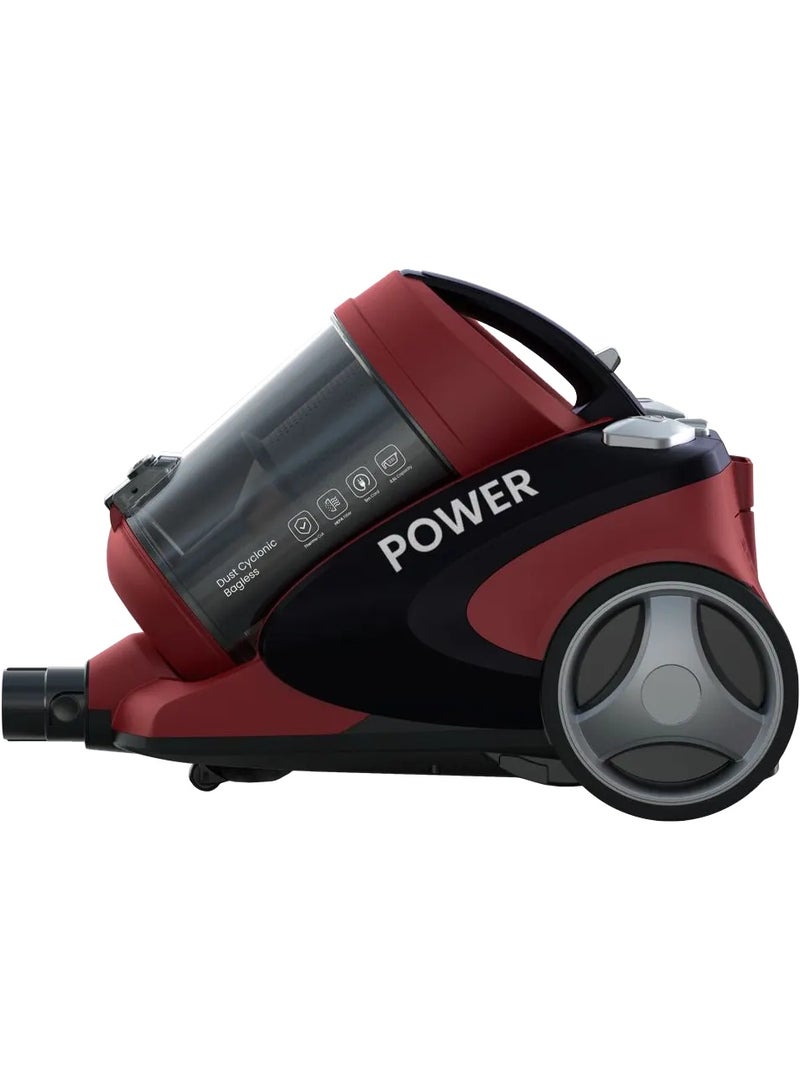 Fresh Power 2000W Bagless Vacuum Cleaner - Red/Black - Image 1