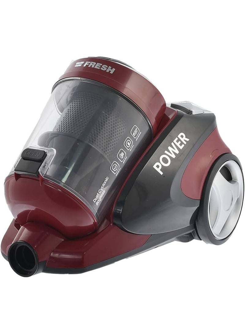 Fresh Power 2000W Bagless Vacuum Cleaner - Red/Black - Image 3