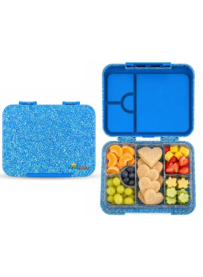 Starmarz StarMarz Unicorn Bento Glitter Lunch Box – 4–6 Compartments, 1195Ml Capacity, Sandwich Cutters, Fruit Pickers & Detachable Tray – Multicolor