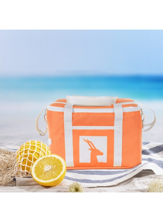Insulated Cooler Bag 14L Large Capacity Thermal Lunch Bag Portable Picnic Cooler Tote Leak Resistant Food and Beverage Storage Bag for Beach Trips Camping Travel Outdoor Activities Family Gatherings Club and Daily Use - Image 3
