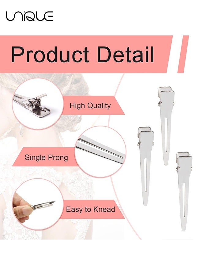 Unique 50 Pcs Hairpin - Single Prong Clips - Metal Crocodile Hair Styling Accessories - Section Small for Curly Extensions DIY (1.75") - Image 3