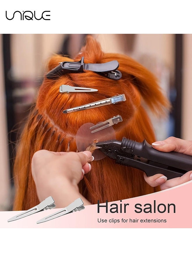 Unique 50 Pcs Hairpin - Single Prong Clips - Metal Crocodile Hair Styling Accessories - Section Small for Curly Extensions DIY (1.75") - Image 5