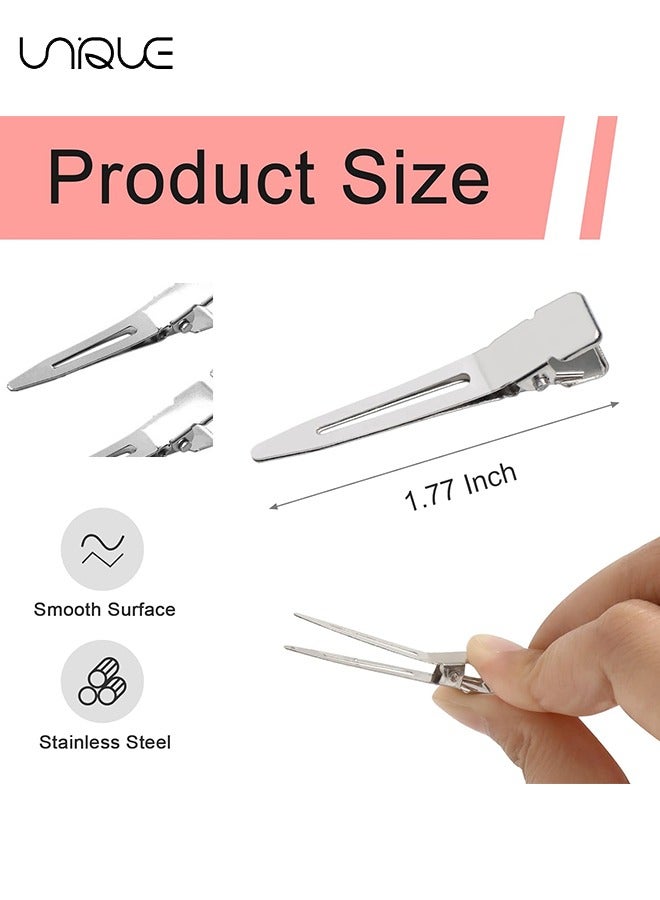 Unique 50 Pcs Hairpin - Single Prong Clips - Metal Crocodile Hair Styling Accessories - Section Small for Curly Extensions DIY (1.75") - Image 2