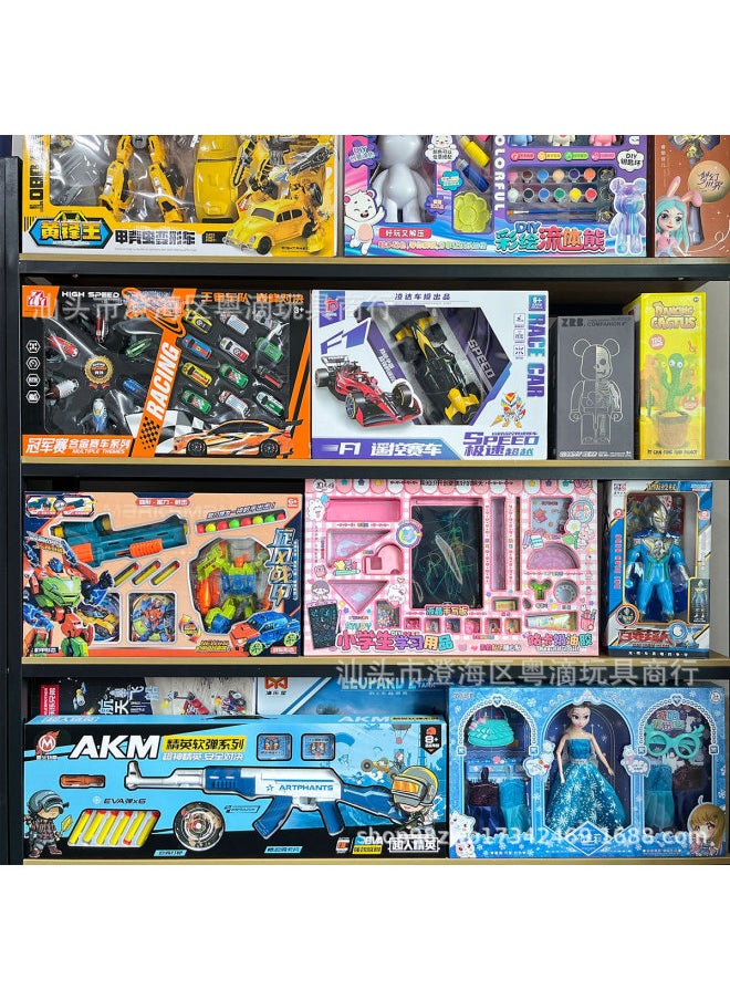 Weighing Toys By Catty Selling Mixed Stall Ferrule Big Gift Box Teaching And Training Institutions Enrollment Gifts-Color:919 Long Time Racing 302pcs11028  - Image 3