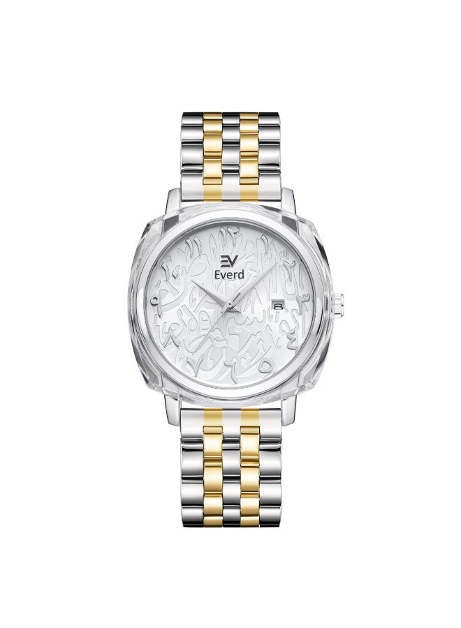 إيفيرد ساعة ايفرد الرجالية الحديثة بميناء مزينة بأرقام هندية