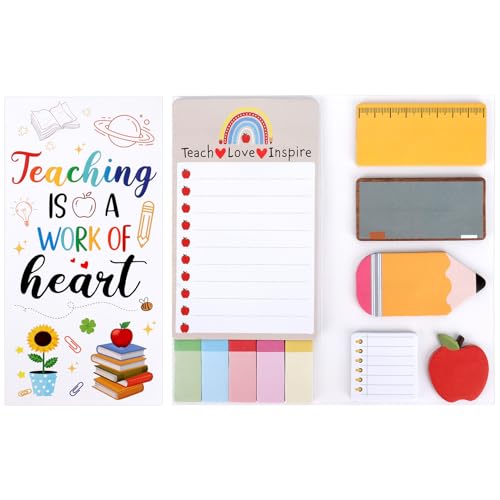 Bluckincle Teacher Appreciation Gifts,Teacher Sticky Notes for Thank You Graduation Last Day of School End of Year Back to School from Students,Cute Post it Note Deals Supplies for Classroom Office - Image 1