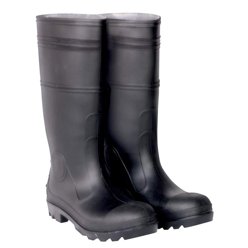 Custom Leathercraft Honeywell Custom Leathercraft CLC Custom Leathercraft Rain Wear R23008 Over The Sock Black PVC Men's Rain Boot, Size 8