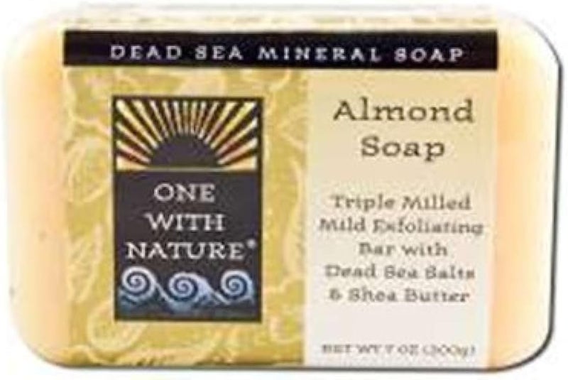 One With Nature Almond Dead Sea Mineral Soap - 7 Ounce Exfoliating Bar with Shea Butter - Image 1