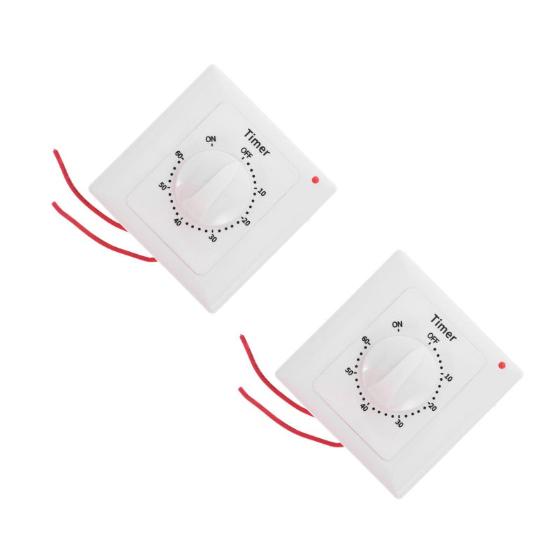 2pcs Switch for Indoor Use Mechanical Timer Switch for Lights with Timer Outlet Timer for Electrical Appliances Function Included - Image 1