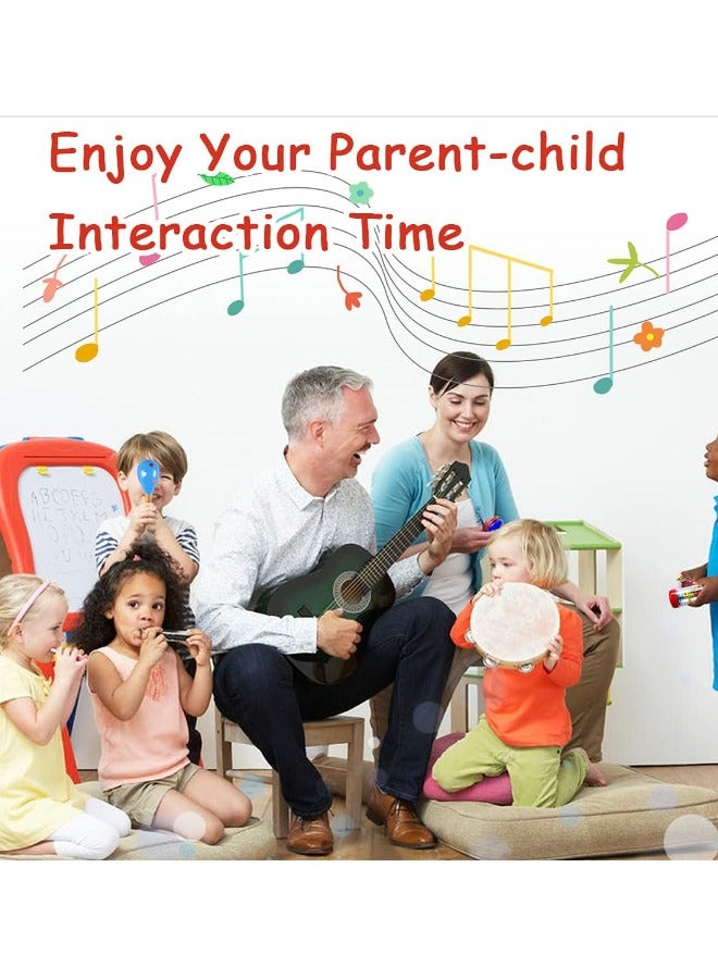 إيهوم آلات موسيقية للأطفال الصغار، لعبة آلات إيقاعية خشبية للأطفال الرضع مجموعة ألعاب موسيقية تعليمية للأطفال قبل المدرسة للأولاد والبنات مع صندوق تخزين - Image 2