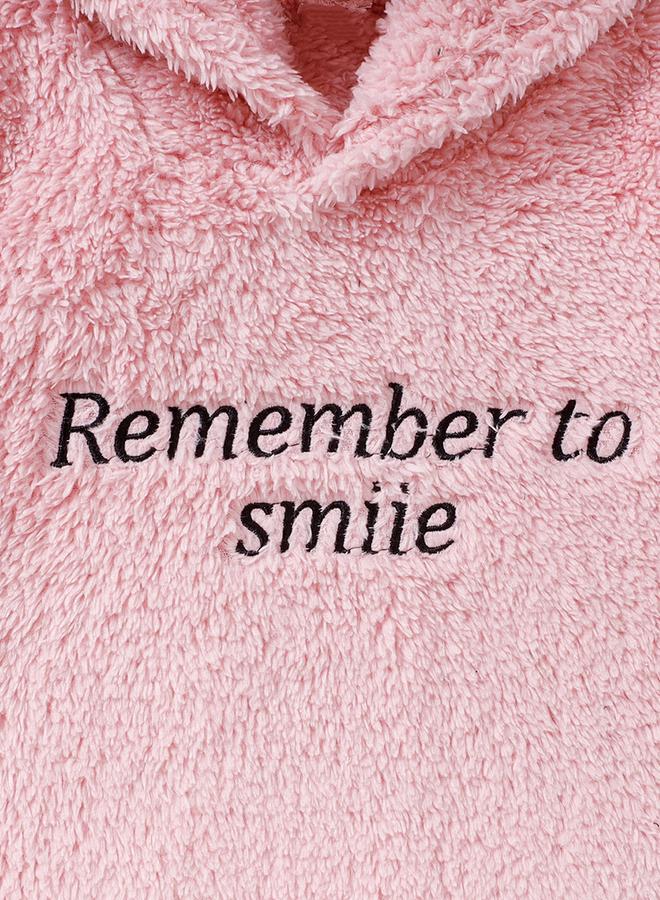 Take Two Girl's Furry Slogan Print Long Sleeve Hoodie Dress - Image 4