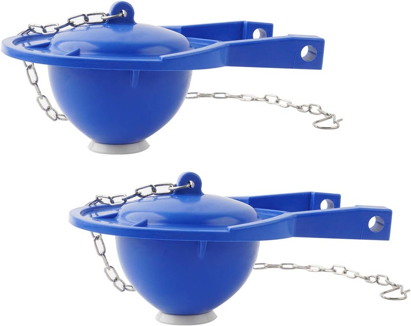 Hibbent 2 Pack Large 3-Inch Toilet Flapper Replacement Compatible with TOTO flapper Model THU140S- Oversized Sealing and Easy to Install- Blue - Image 1