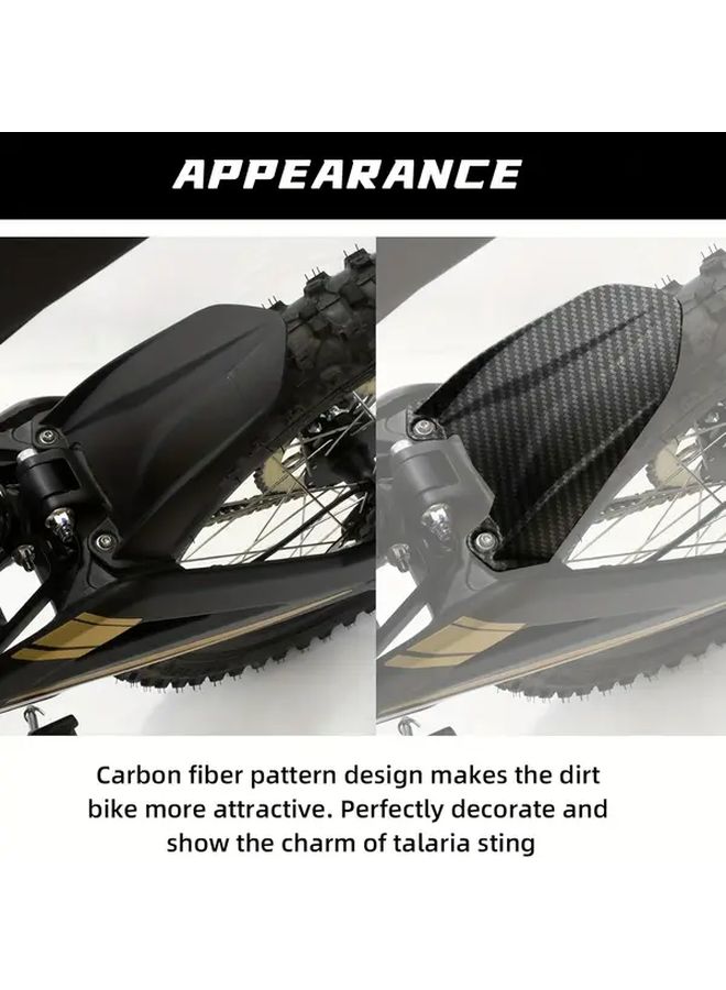 Carbon Fiber Pattern Rear Shock Absorber Fender for Talaria Sting MX3 MX4 MX5 Electric Dirt Bike - Image 5