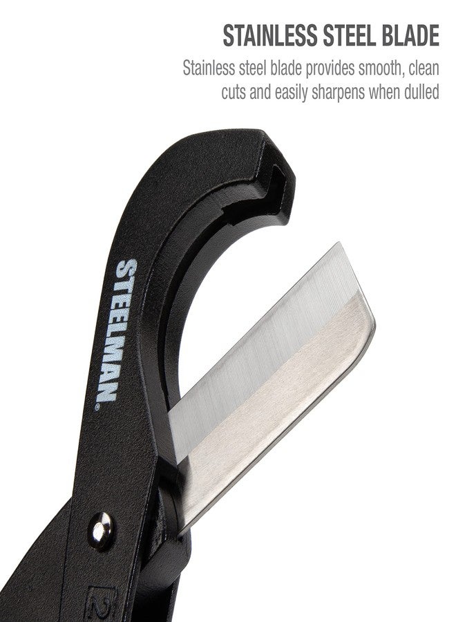 ستيلمان أداة قطع أنابيب PVC من Steelman، تقطع أنابيب مقاس 2 بوصة، شفرة من الفولاذ المقاوم للصدأ - Image 4