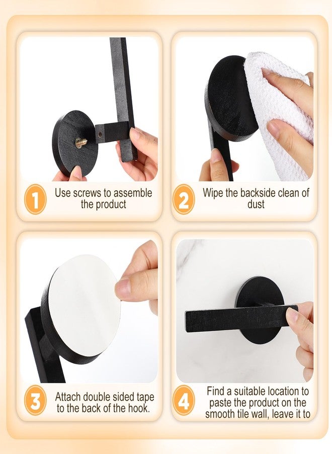 كويكاي مشابك ستائر خشبية من كويكاي، مشابك ستائر ذاتية اللصق، حامل مشابك ستائر على شكل حرف L، مشابك سحب، مشابك ستائر لتزيين نوافذ المنزل والمكتب (4) - Image 3