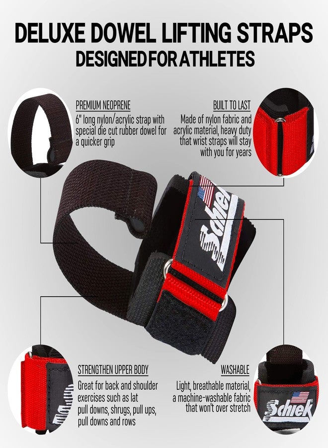 Schiek Sports Model 1000-DLS Deluxe Dowel Straps For Weight Lifting - Image 3