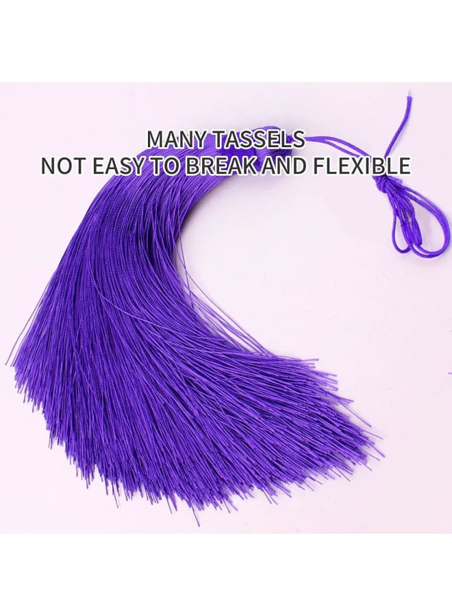 10 Pcs Mini Tassels with Cord Loop, 6 Inch Handmade Smooth Tassels for Jewelry Making, Use for Making Earrings, Necklaces, Hanging Decorations, Book Marks, Phone Decorations, Graduation Hats, Wallets,  - Image 3