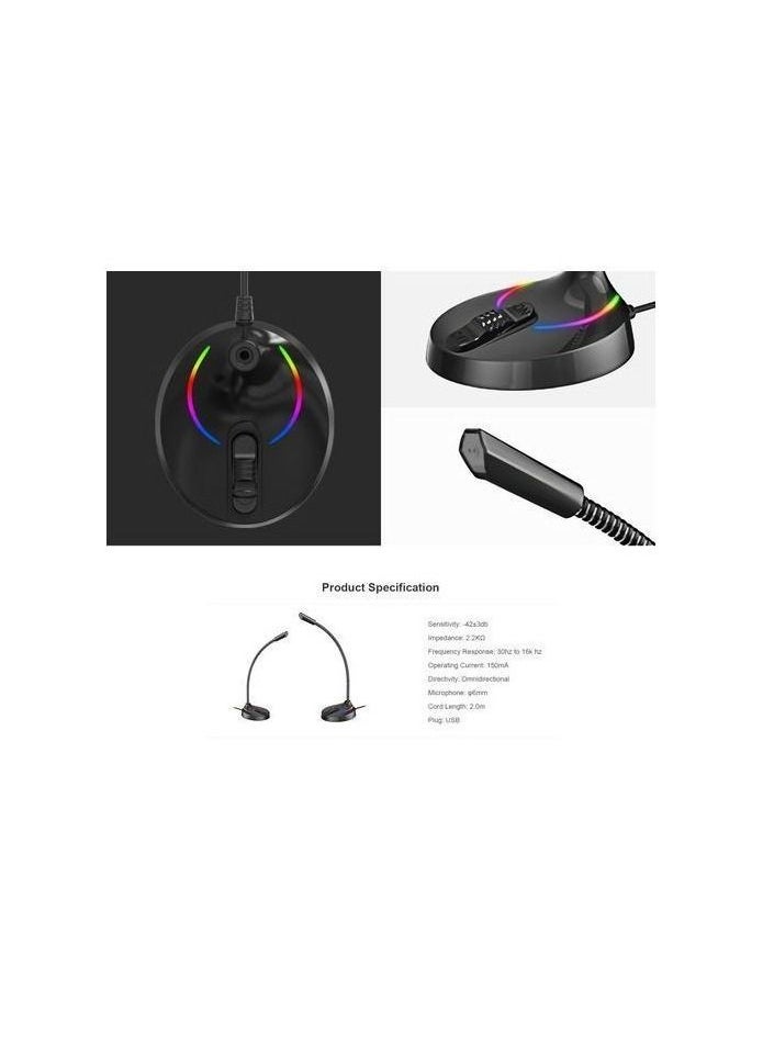 هافيت - هافيت هافيت GK55 USB RGB إضاءة مايك للألعاب للكمبيوتر - Image 1