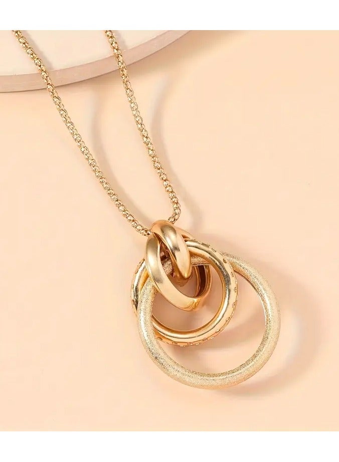 Home Clearance Sale New Trendy Versatile Long Sweater Chain Necklace - Image 2