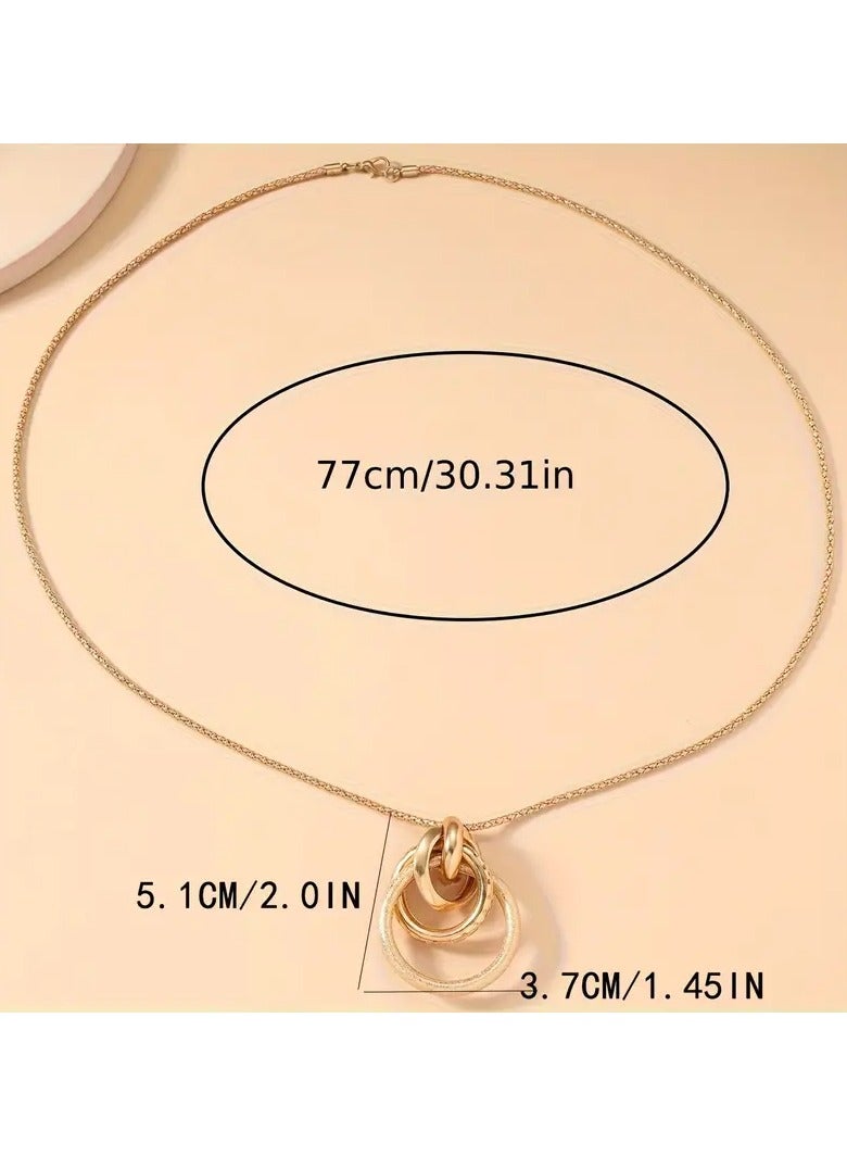 Home Clearance Sale New Trendy Versatile Long Sweater Chain Necklace - Image 3