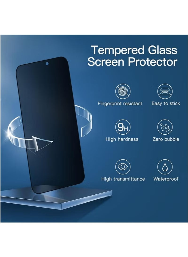 Nano Glass Privacy Screen Protector, Anti-Fingerprint, Tweezers, iPhone 15 Pro Max Case, Hard  - Image 2