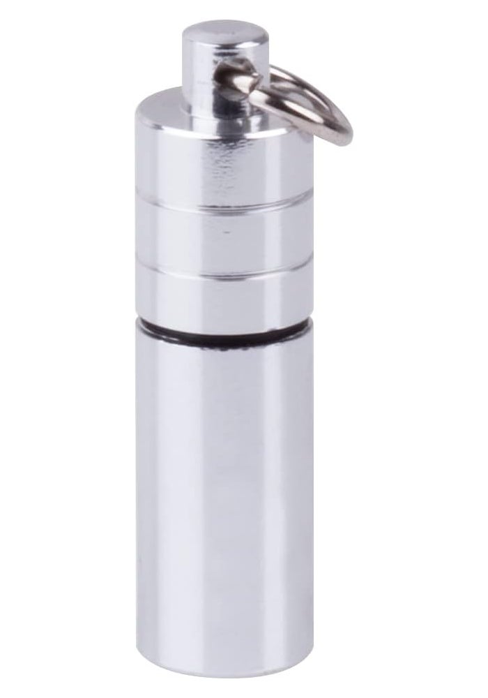 Ezy Dose Keychain Pill Box - Travel-Sized Metal Canister for Medicines and Small Items - Image 1