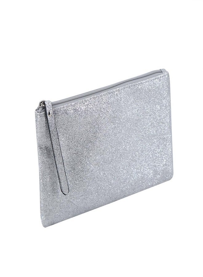 RITTZI Celestial Glitter Makeup Pouch – Seven Stunning Shades - Festive Cosmetic Bag (Moonbeam Silver) - Image 2